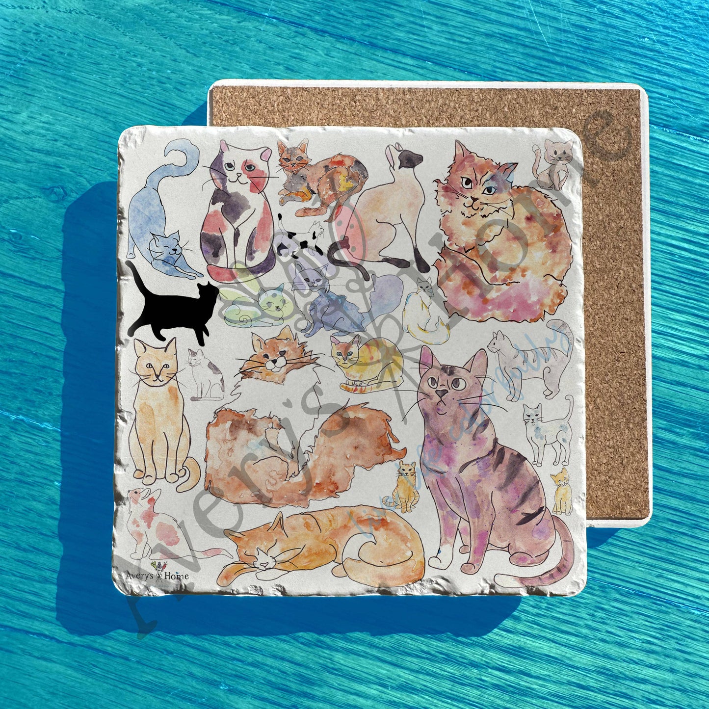 Adorable Cats Are My Favorite Tumbled Stone Trivet
