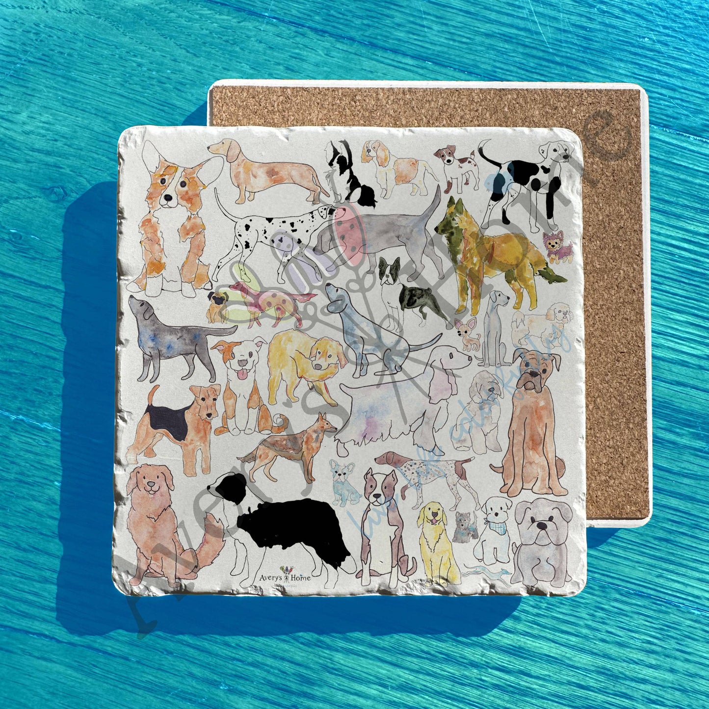 Adorable Dogs Are My Favorite Tumbled Stone Trivet