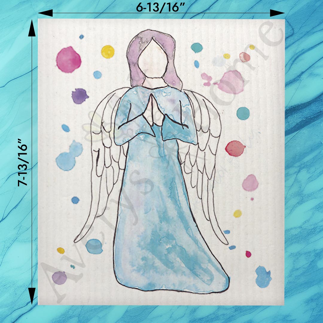Angel of Faith Swedish Dishcloth – Spiritual Decor