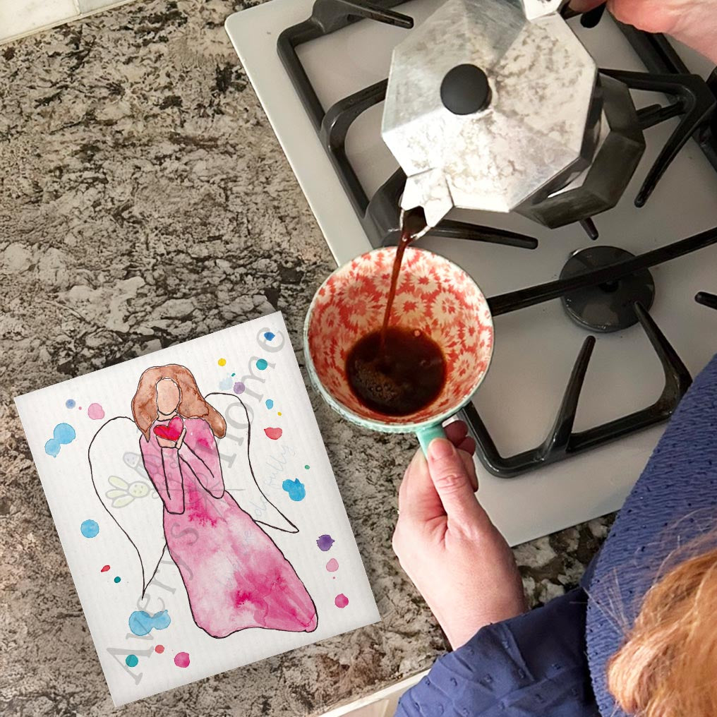 Angel of Love Swedish Dishcloth – Heartfelt Home Gift