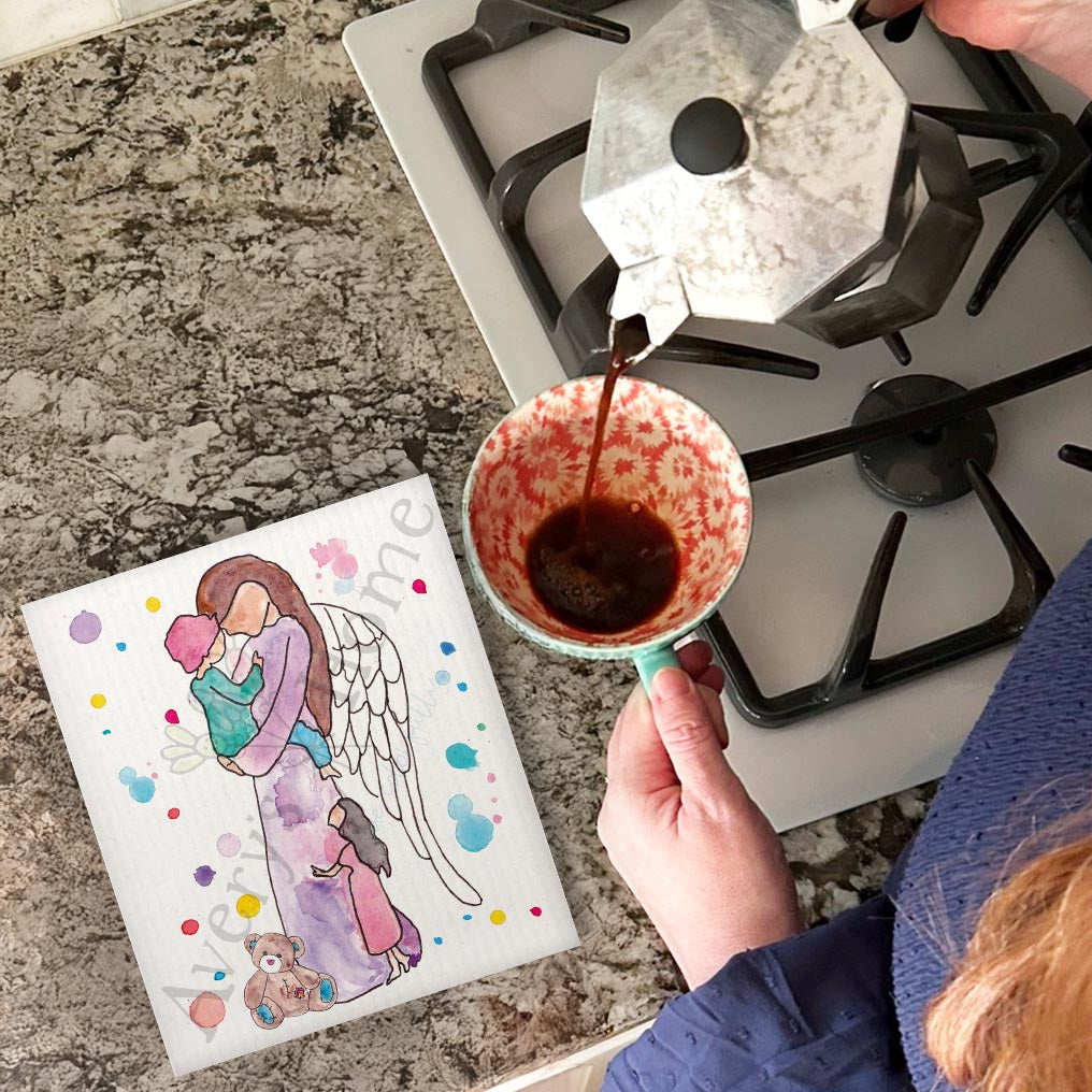 Angel of Motherhood Swedish Dishcloth – Gift for Moms
