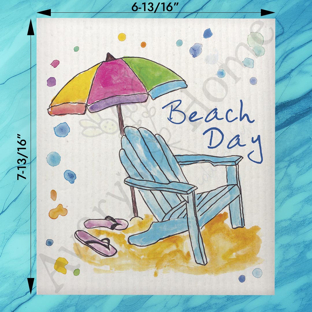 Beach Vacation Swedish Dishcloth – Coastal Travel Gift