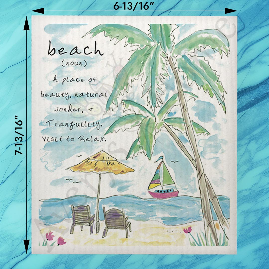 Beach Definition Swedish Dishcloth – Coastal Life Decor