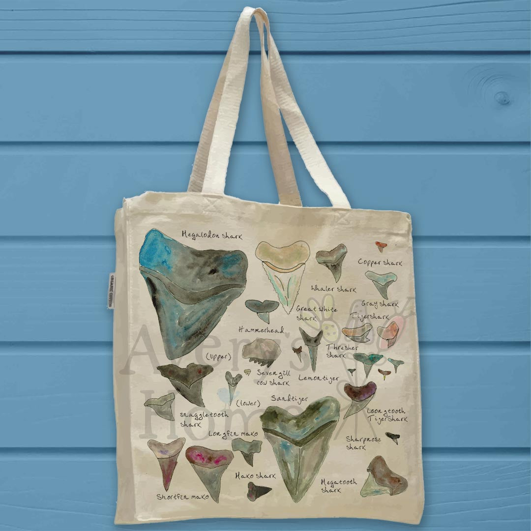 Shark Teeth Collector Organic Cotton Tote Bag – Collector Chart Gift