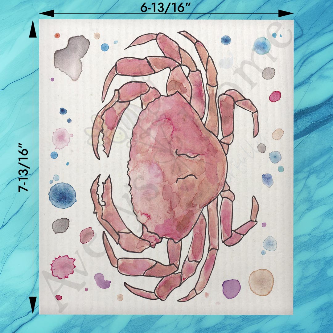 Dungeness Crab Swedish Dishcloth – West Coast Kitchen Gift