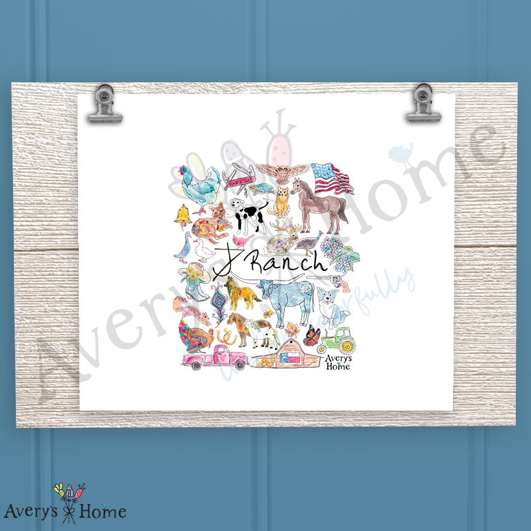 Custom J7 Ranch 16oz Frosted Glass