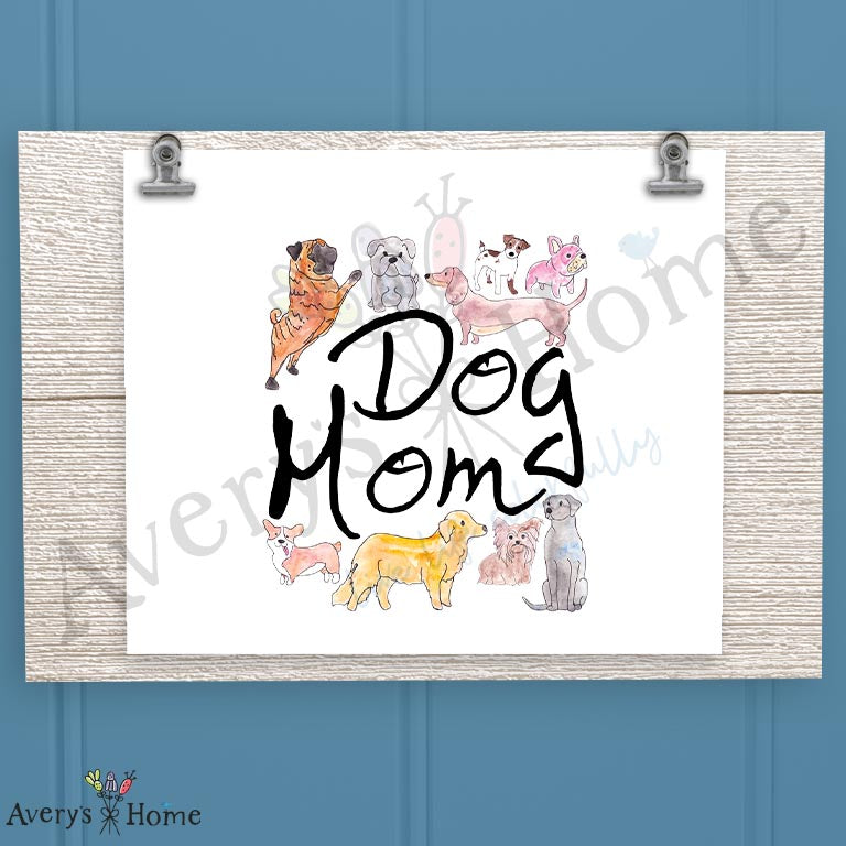Dog Mom 16oz Frosted Glass
