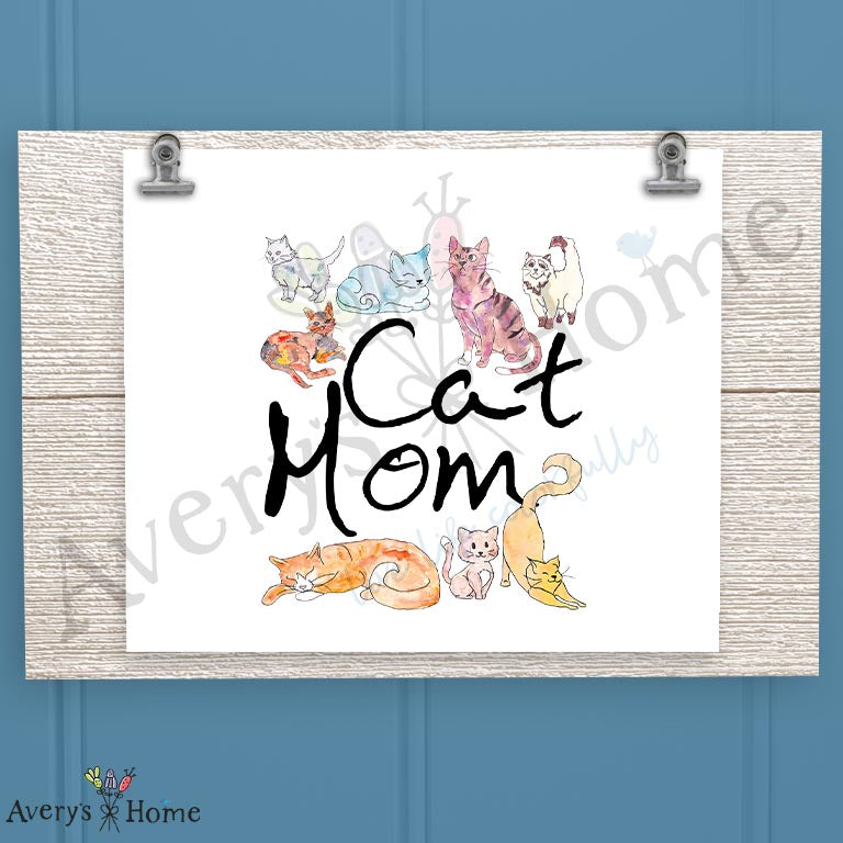 Cat Mom 16oz Frosted Glass Moms