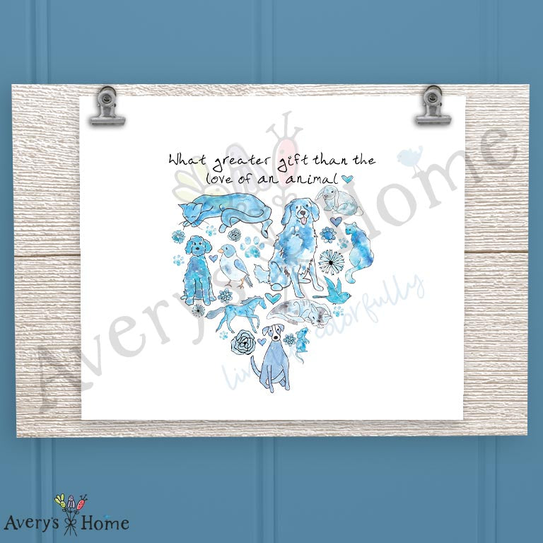Animals are a Gift of Love 16oz Frosted Glass