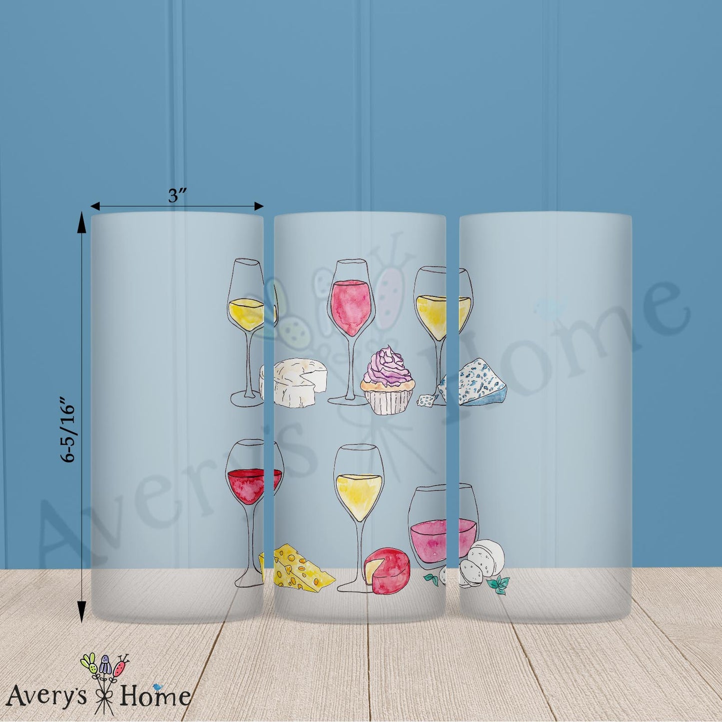 Wine & Cheese Pairing 16oz Frosted Glass – Gourmet Host Gift
