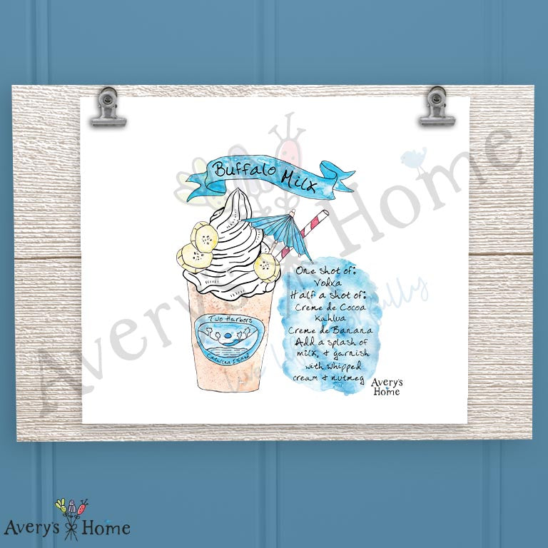 Buffalo Milk Recipe 16oz Frosted Glass