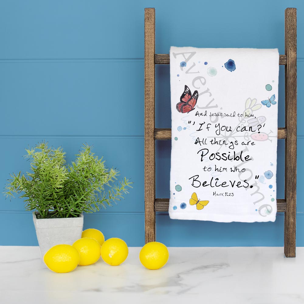 All Things Are Possible Tea Towel – Faith Decor