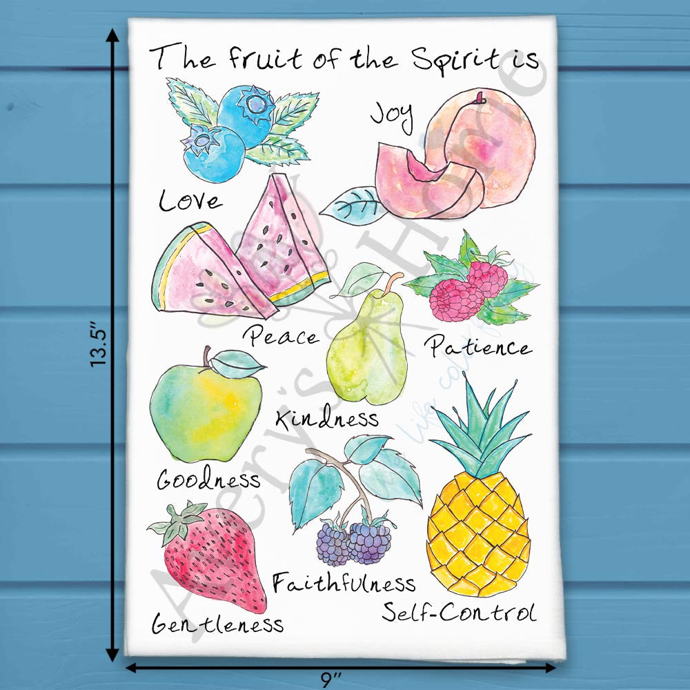 Fruit of the Spirit Tea Towel – Christian Kitchen Decor