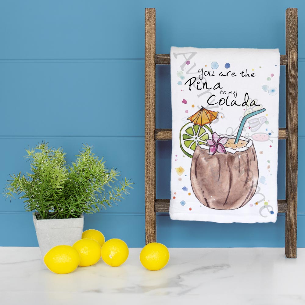 Pina Colada Tea Towel – Tropical Bar Gift