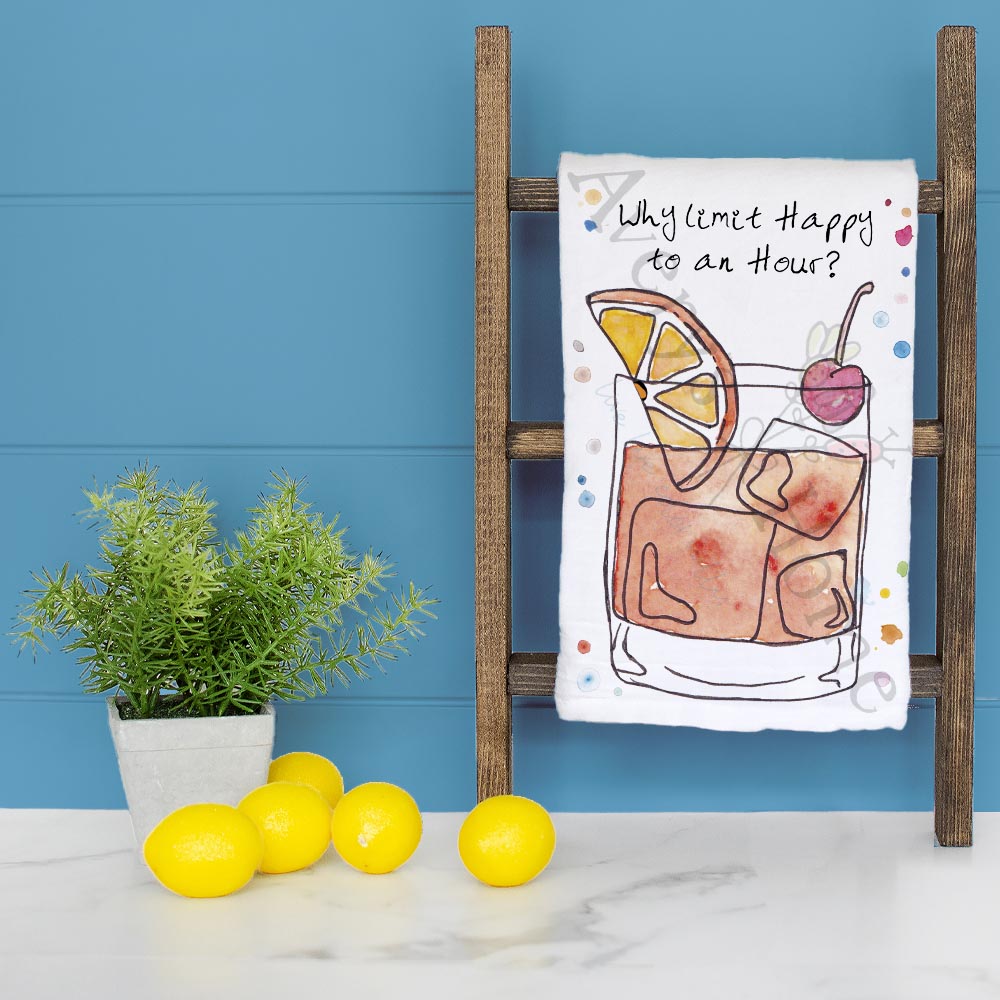 Happy Hour Tea Towel – Cocktail Time Gift