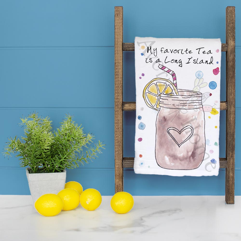 Long Island Tea Towel – Cocktail Lover Gift