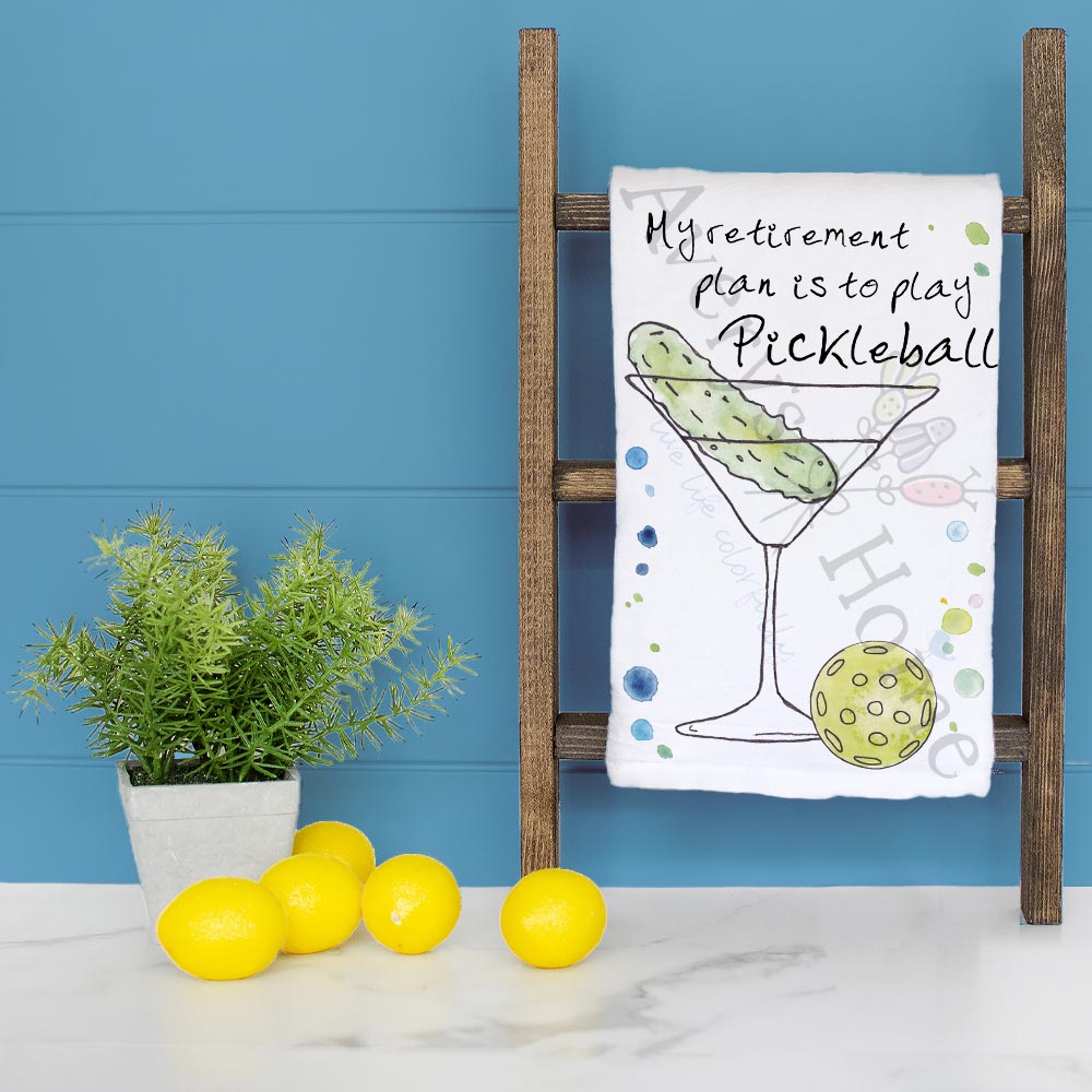 Pickleball Retirement Tea Towel – Funny Sporty Gift