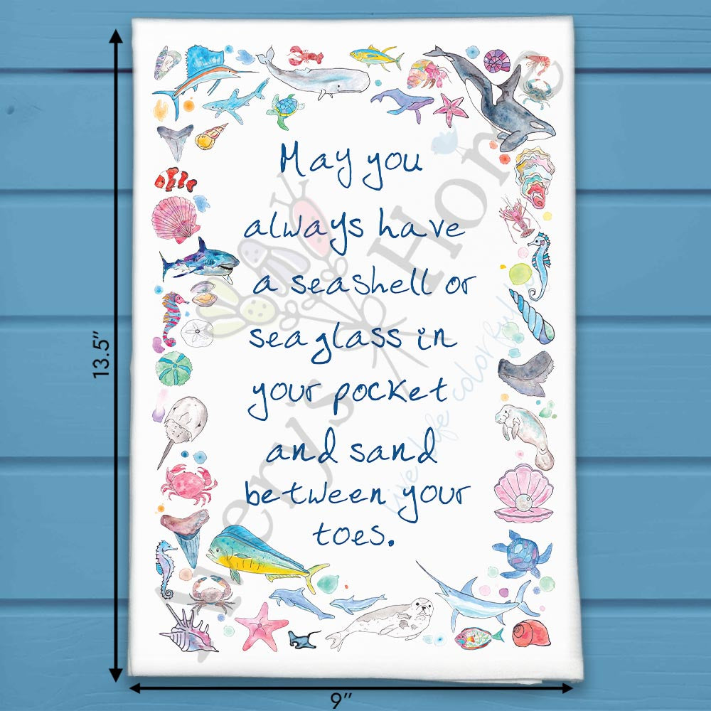 Ocean Blessings Tea Towel – Coastal Souvenir