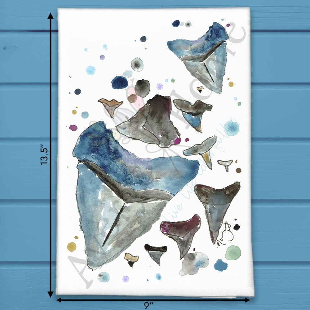 Shark Teeth Collector Tea Towel – Fossil Hunter Gift