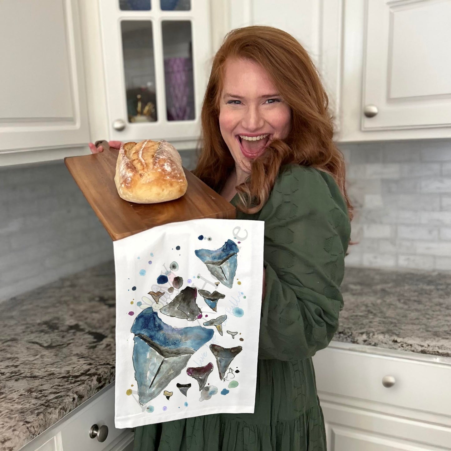 Shark Teeth Collector Tea Towel – Fossil Hunter Gift