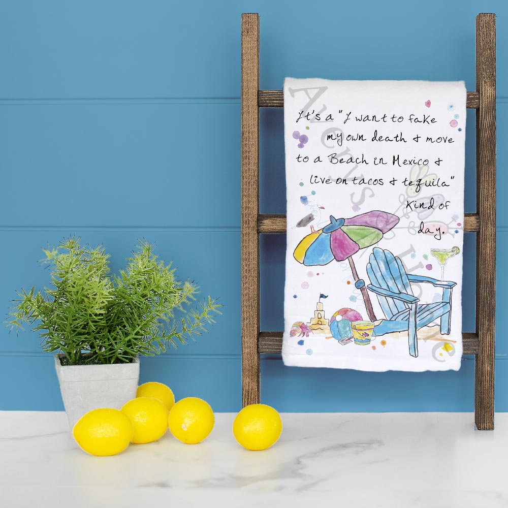 Move to the Beach Tea Towel – Margarita Life Gift