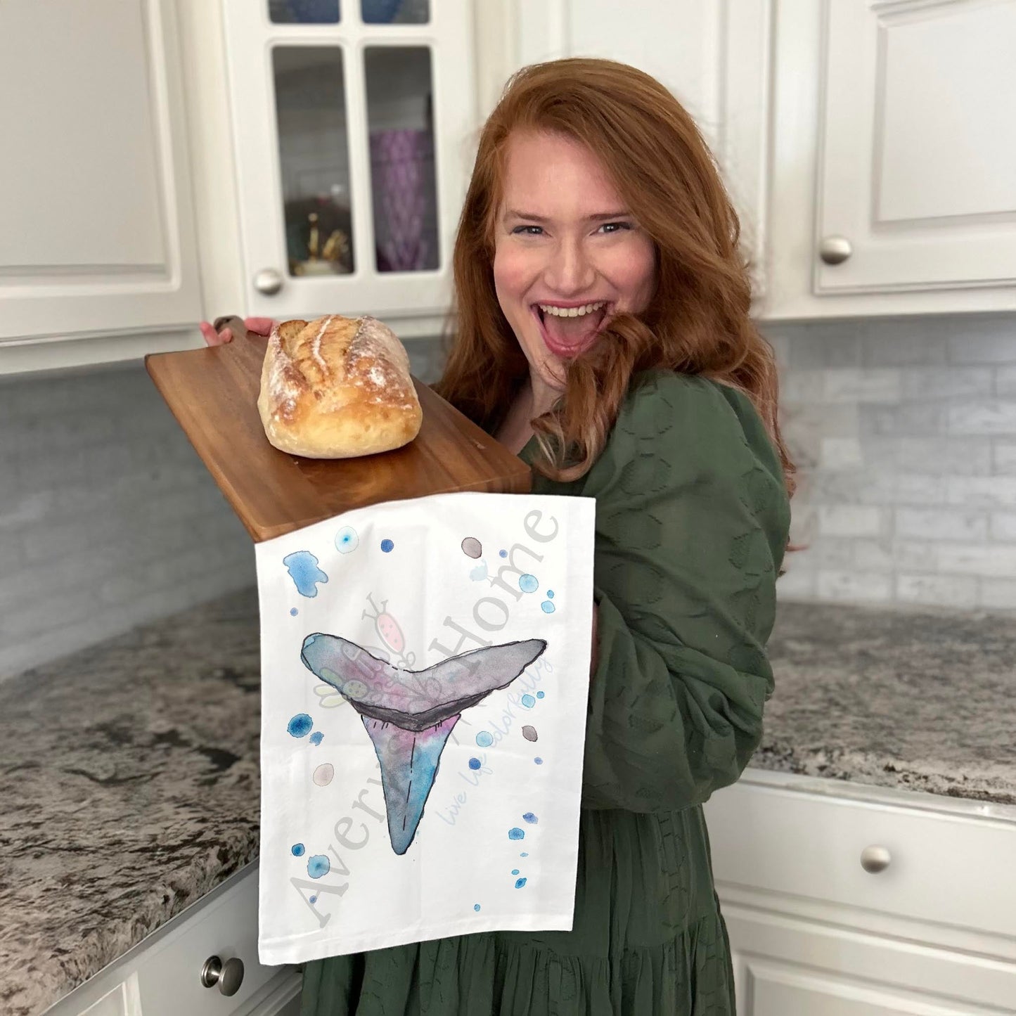 Shark Tooth Souvenir Tea Towel – Ocean Gift