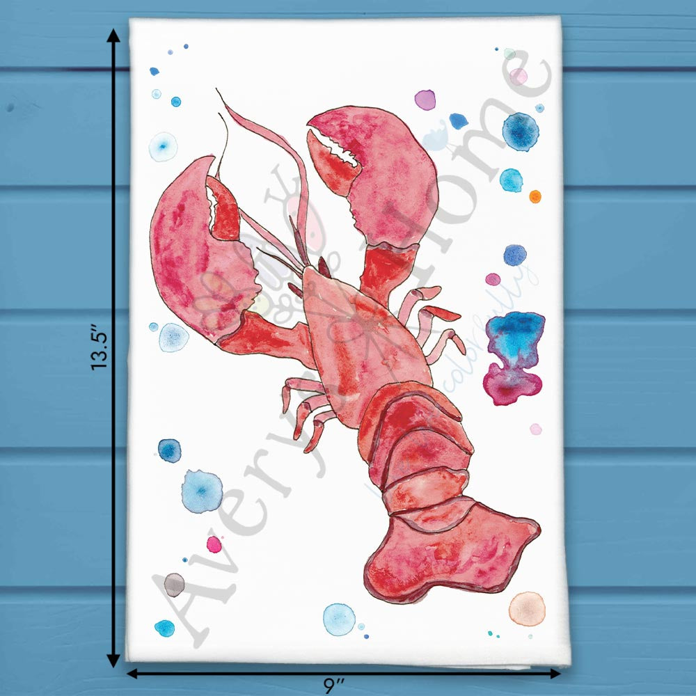 Lobster Tea Towel – Maine Coastal Kitchen Decor