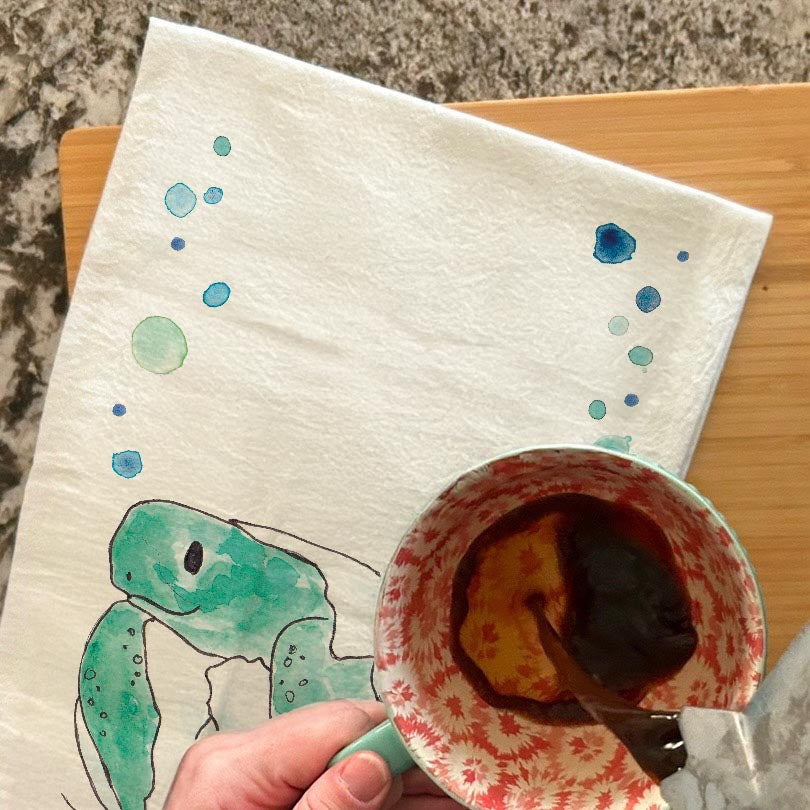 Turtle Egg Tea Towel – Whimsical Coastal Decor