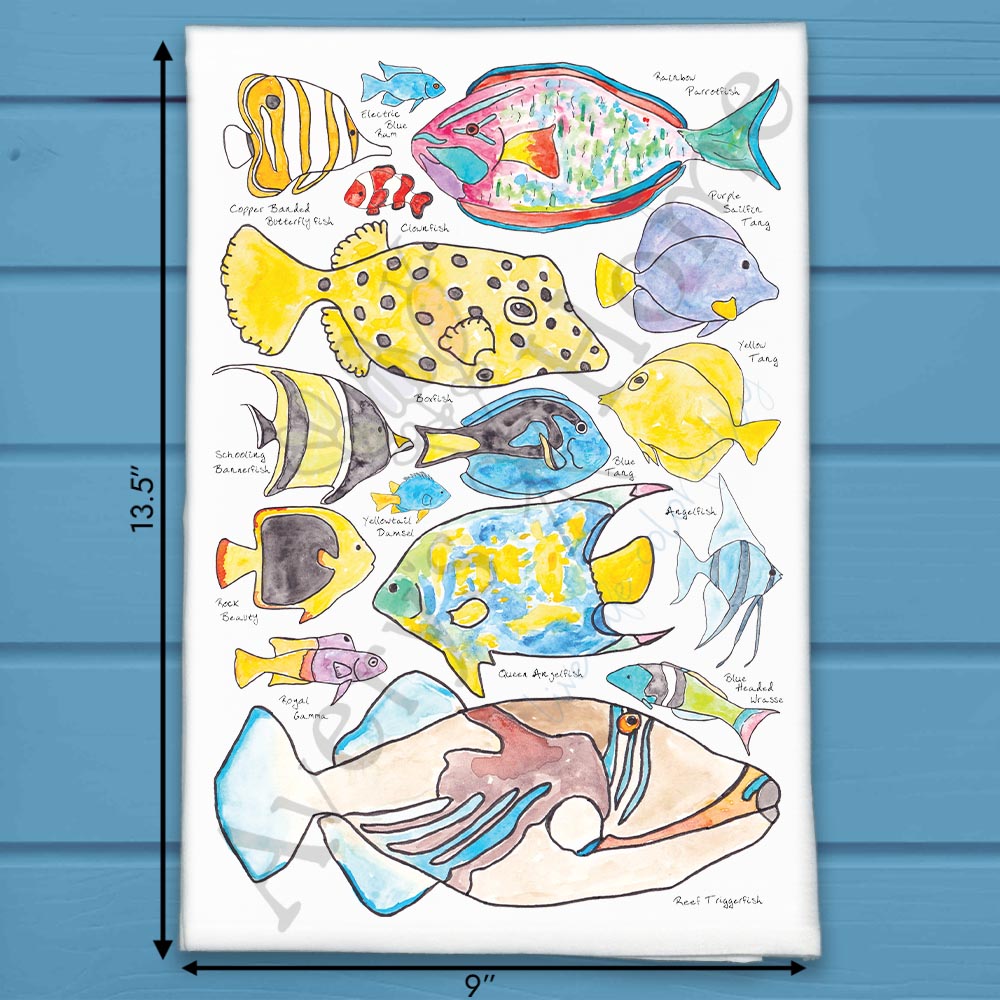 Tropical Fish Tea Towel – Ocean Life Decor