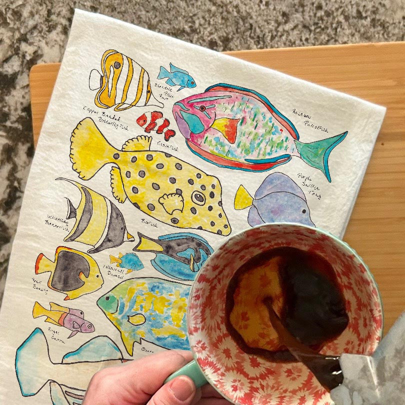 Tropical Fish Tea Towel – Ocean Life Decor