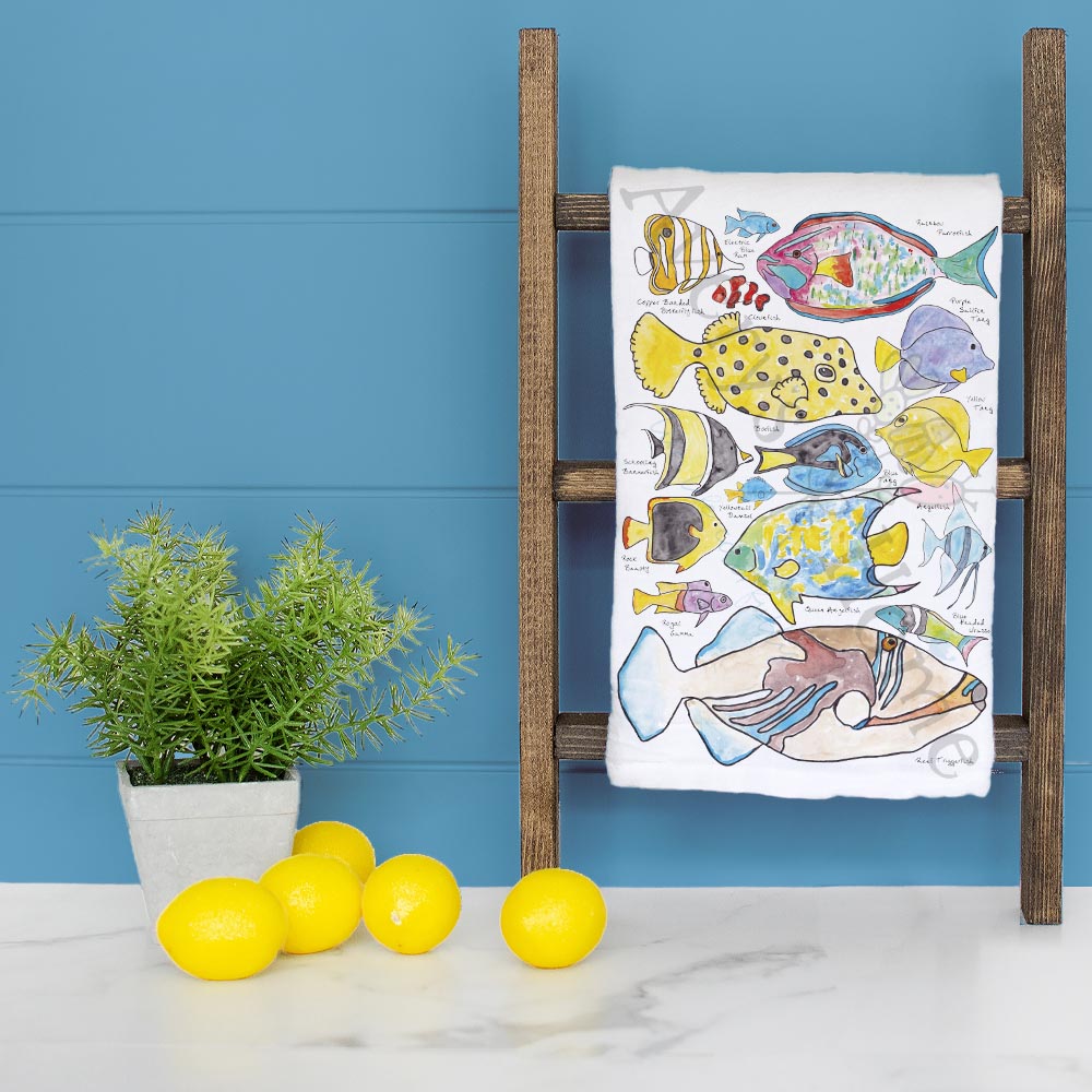 Tropical Fish Tea Towel – Ocean Life Decor