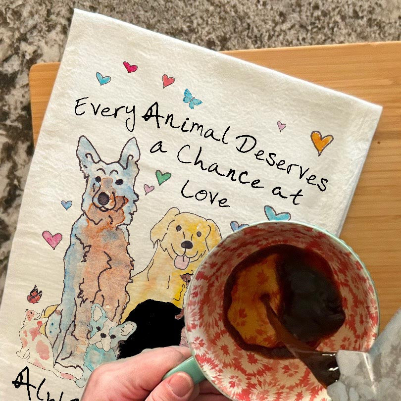 Adopt Don’t Shop Tea Towel – Rescue Pet Gift