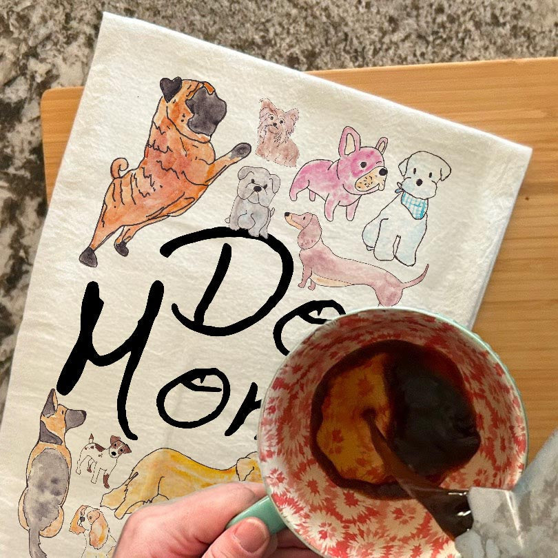 Dog Mom Tea Towel – Mother's Day Gift for Pet Moms
