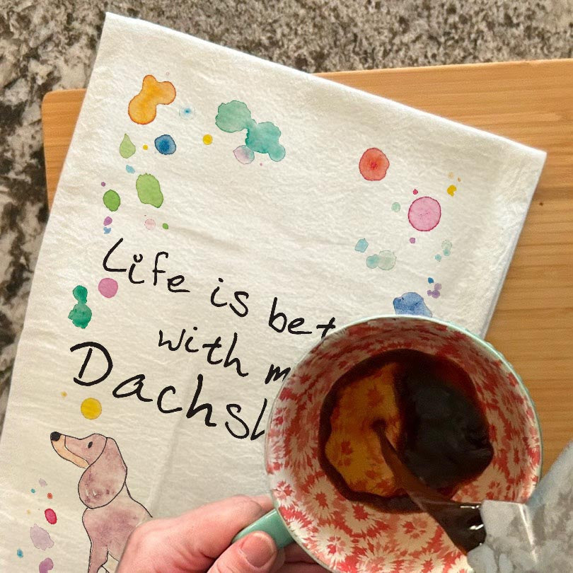 Dachshund Tea Towel