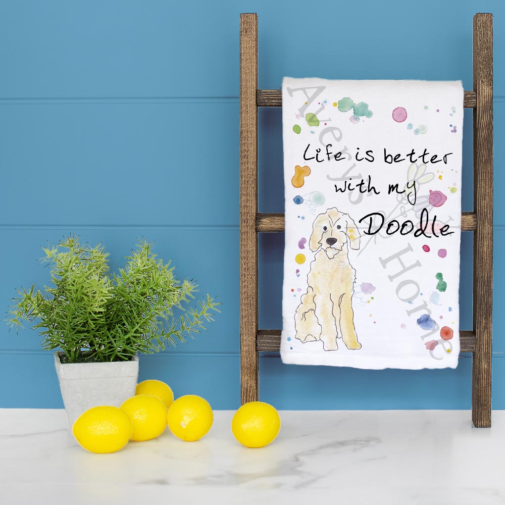 Doodle Dog Tea Towel – Curly Companion Decor