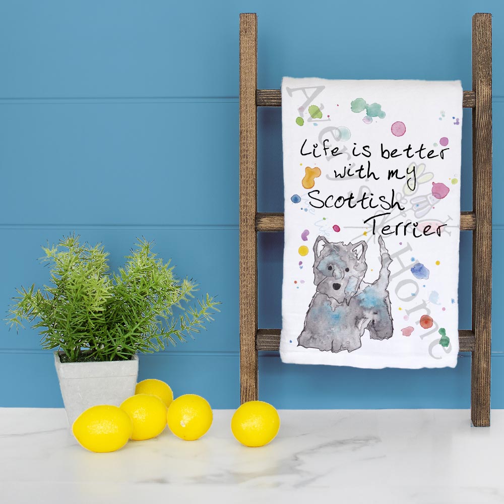Scottie Dog Tea Towel – Bearded Buddy Gift