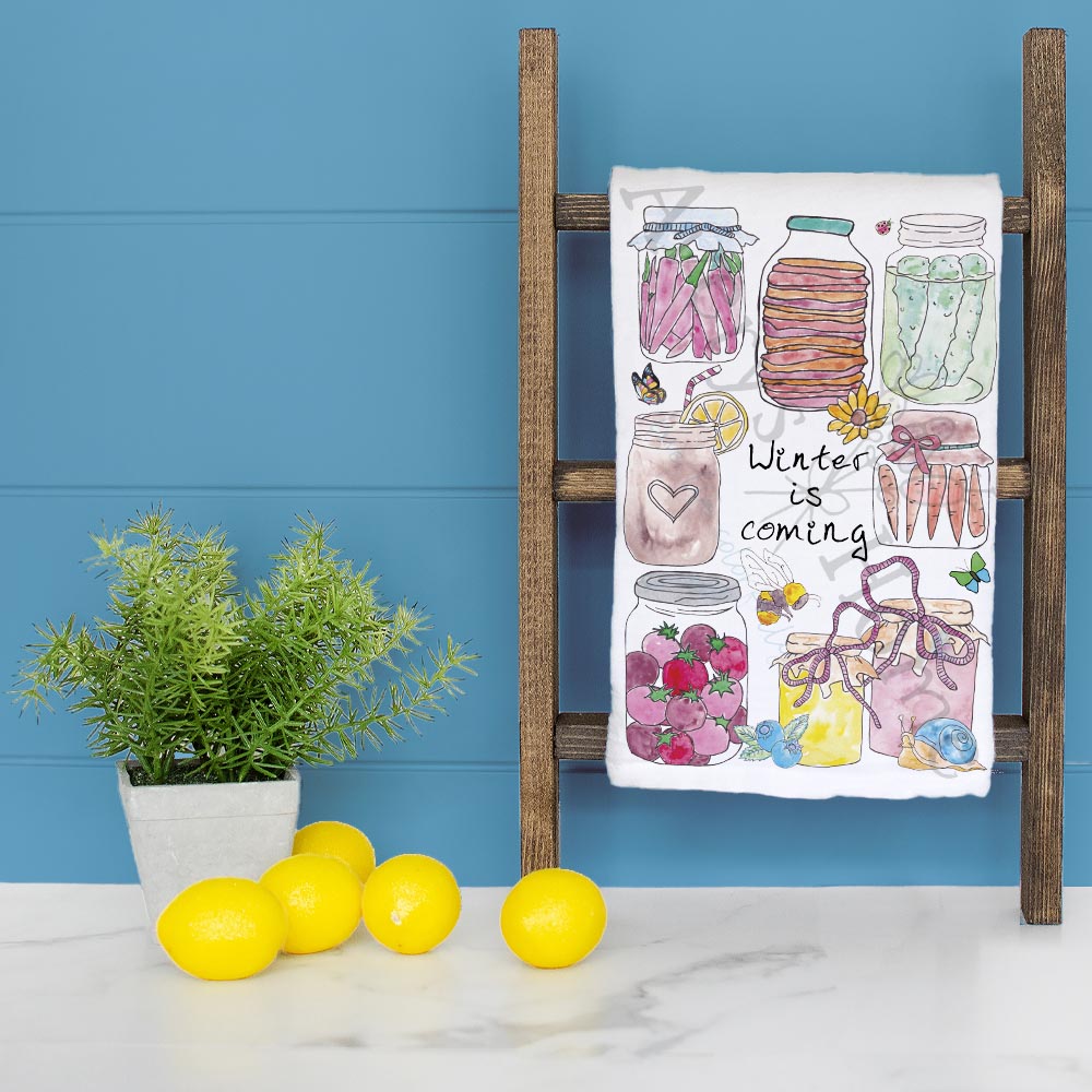 Winter Canning Garden Tea Towel – Cold Weather Humor