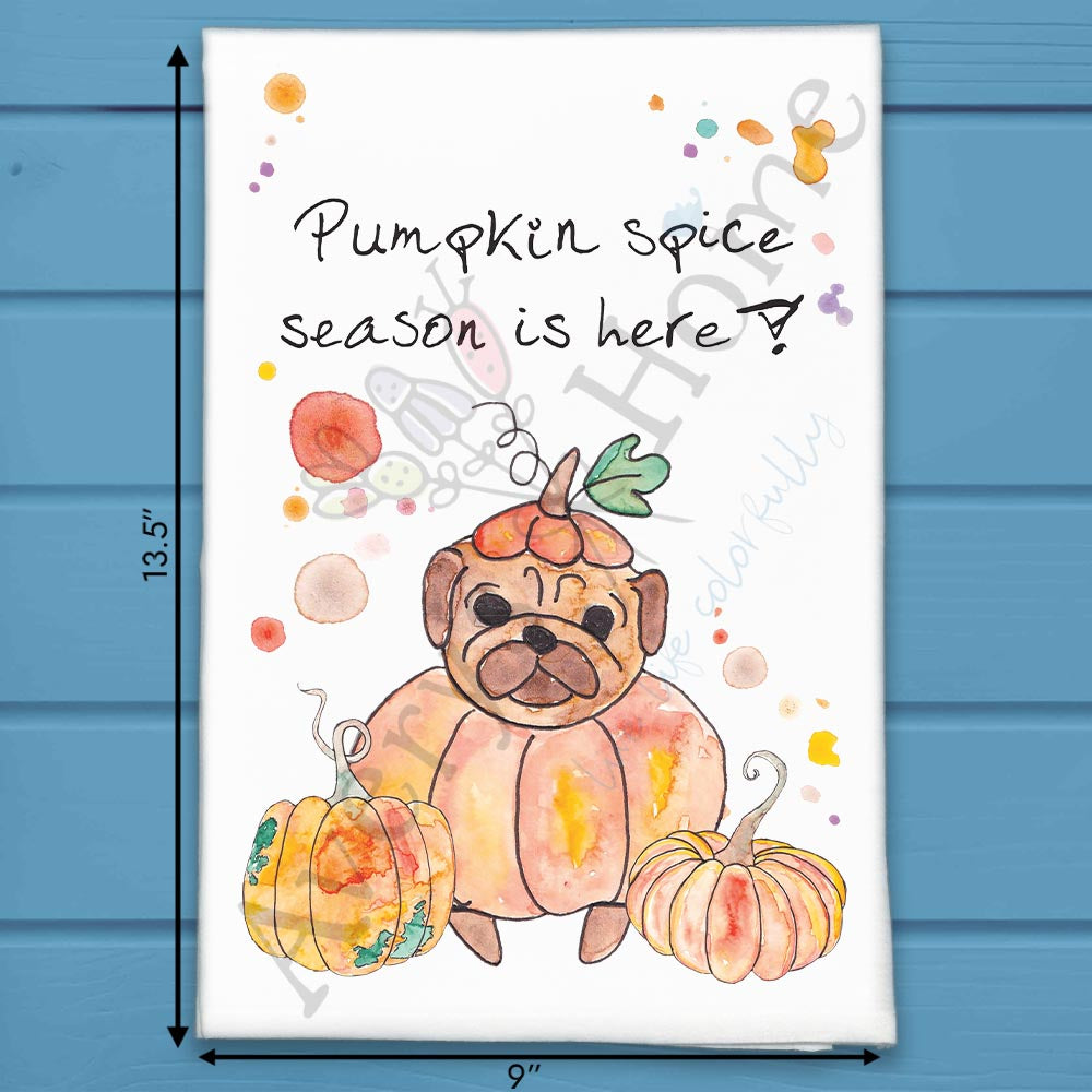 Pumpkin Spice Season Tea Towel – Autumn Favorite Gift