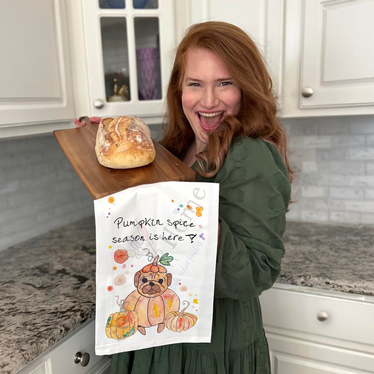 Pumpkin Spice Season Tea Towel – Autumn Favorite Gift