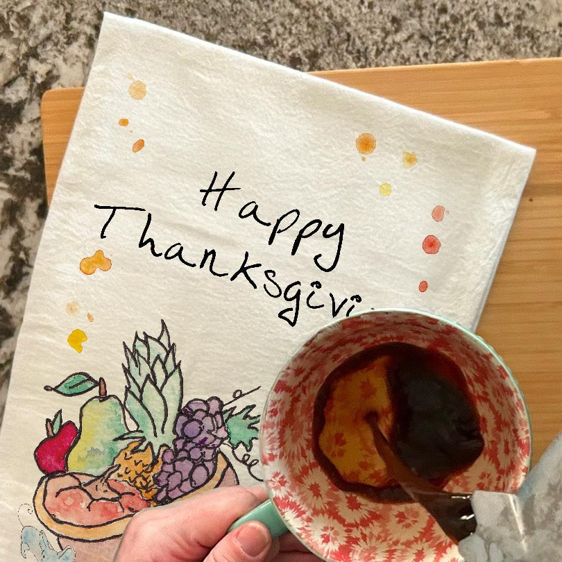 Thanksgiving Cornucopia Tea Towel – Harvest Decor