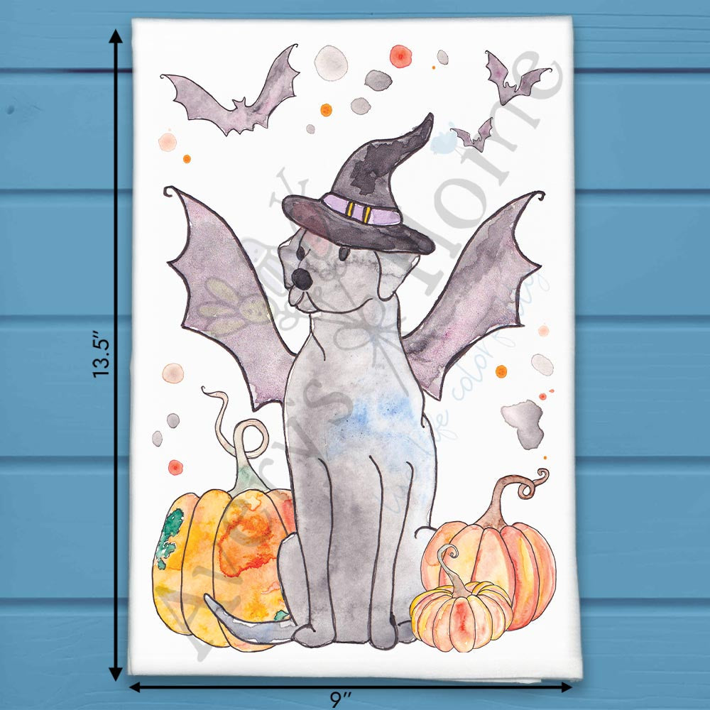 Bat Dog Costume Tea Towel – Halloween Pup Parade