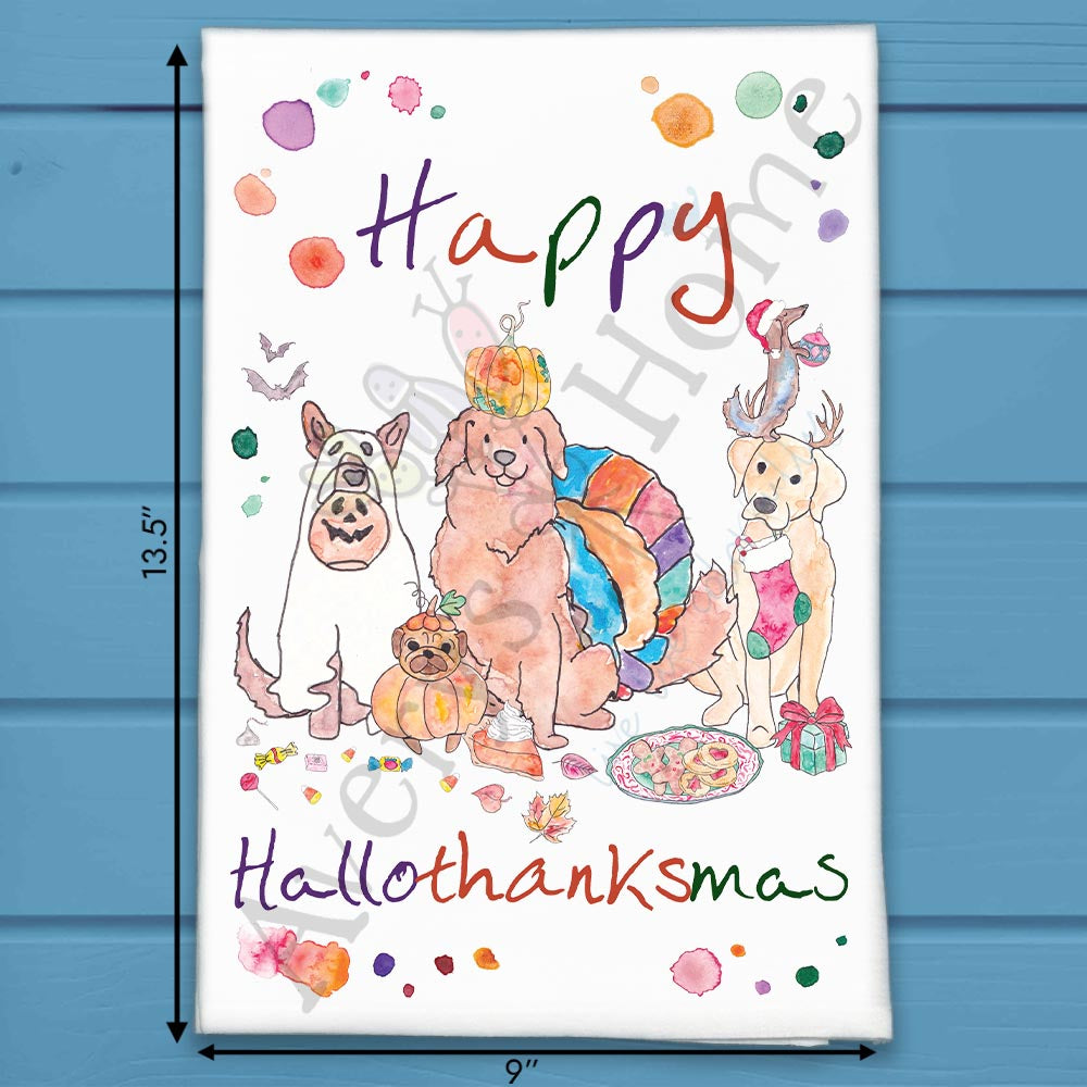 Holiday Dog Series Tea Towel – Costume to Christmas Decor