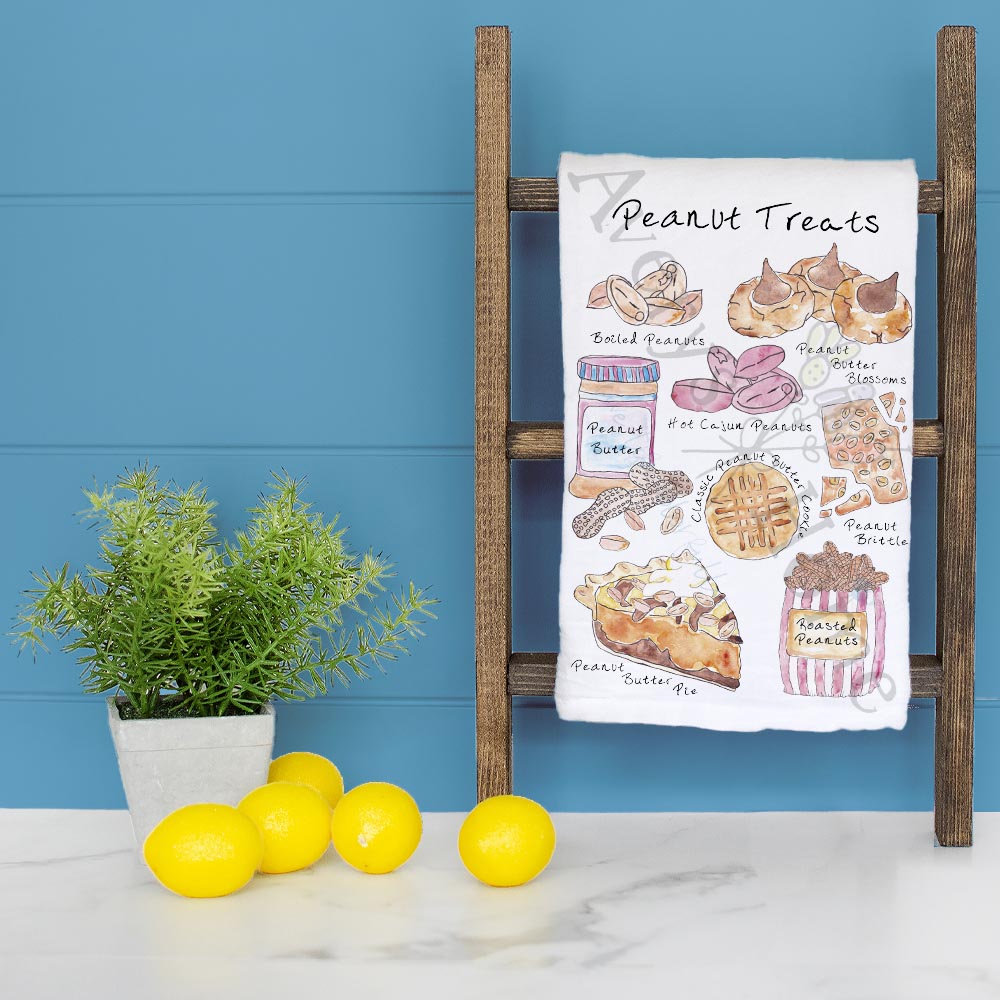 Peanut Snack Tea Towel – Southern Kitchen Decor