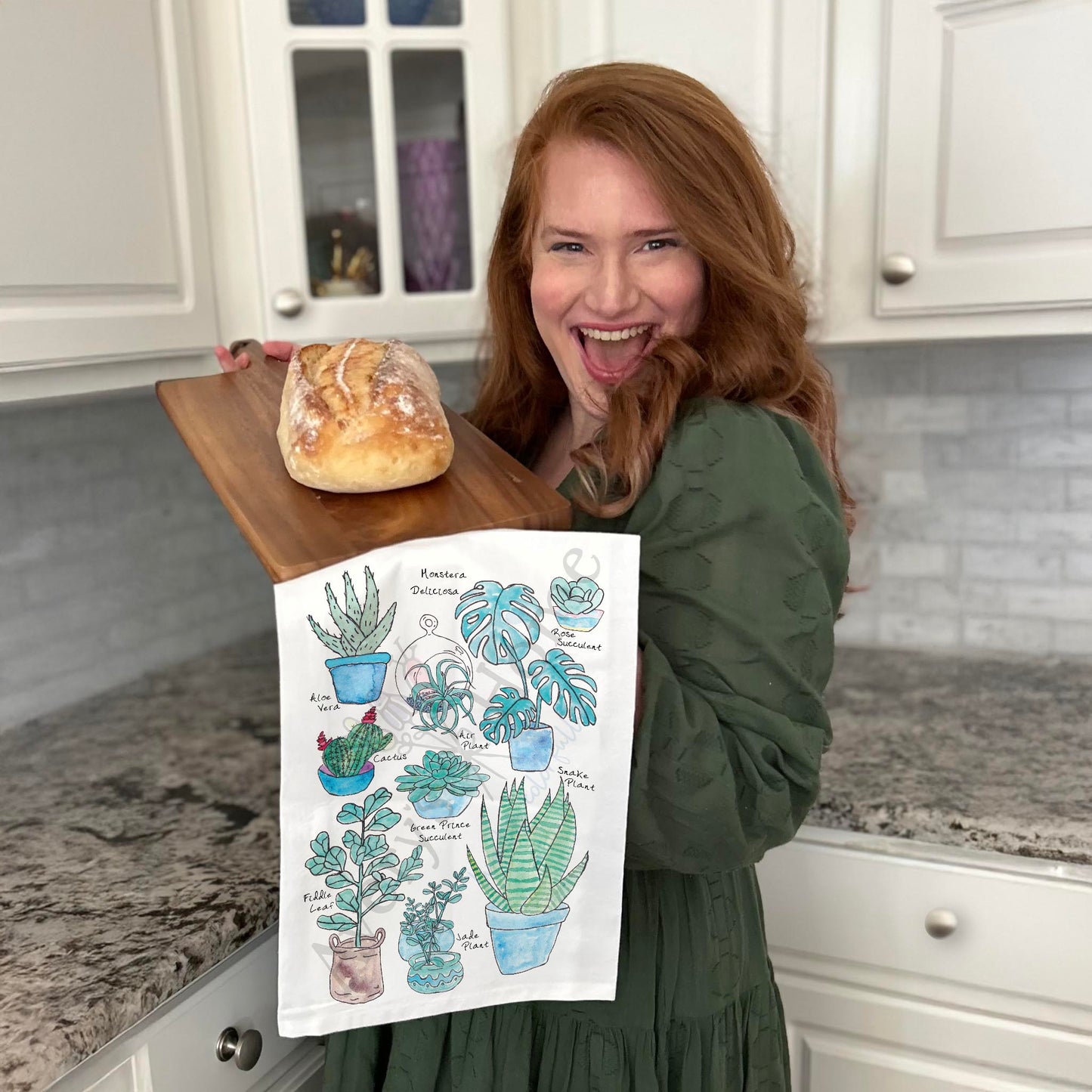 Succulent Collection Tea Towel – Plant Lover Gift