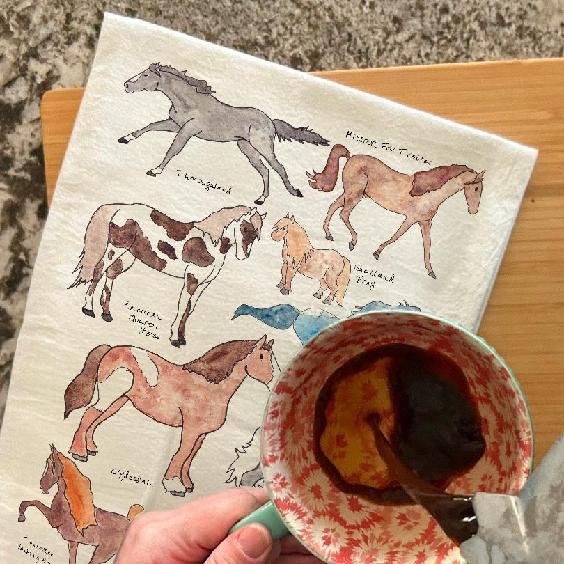Horse Breed Tea Towel – Western & English Rider Gift