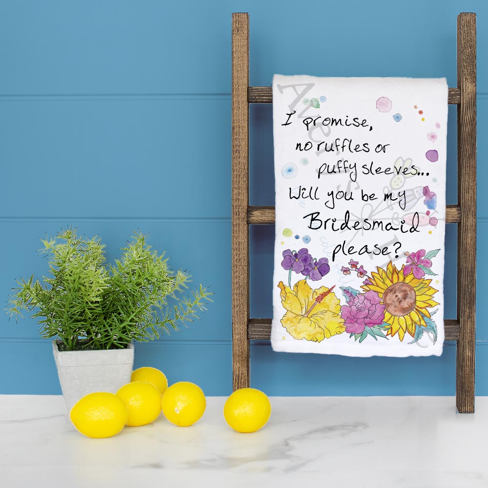 Will You Be My Bridesmaid Tea Towel – Proposal Gift