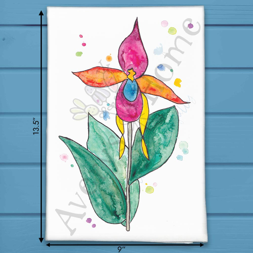 Colorful Flower Tea Towel – Bold Garden Accent