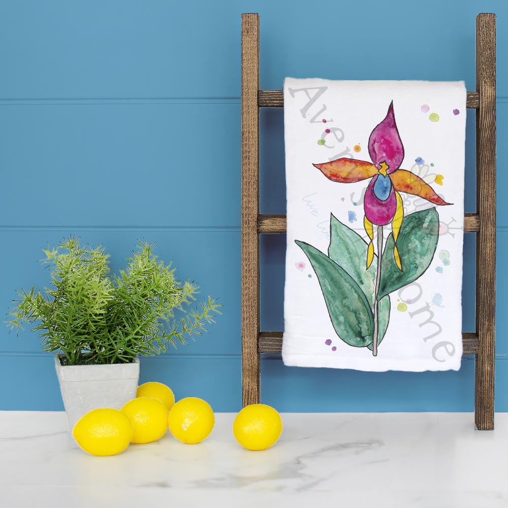 Colorful Flower Tea Towel – Bold Garden Accent