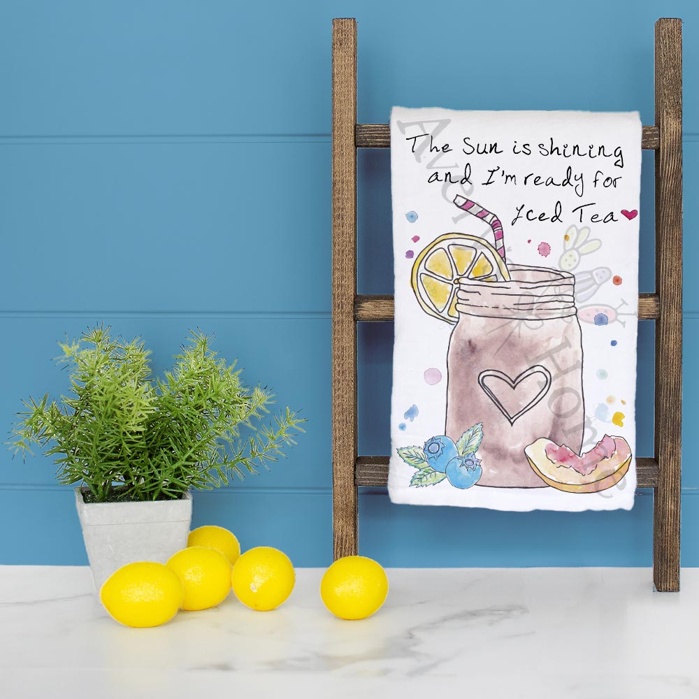 Iced Tea Weather Tea Towel – Summer Porch Decor