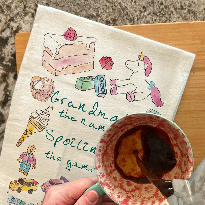 Grandma Spoiling Tea Towel – Funny Truth Gift